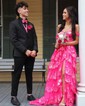 Ball Gown Off-the-shoulder Tulle Tiered Prom Dresses With Appliques