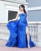 Ball Gown Strapless Sparkly Sequin Prom Dresses With Appliques