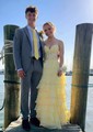 Ball Gown Strapless Chiffon Tiered Prom Dresses With Appliques