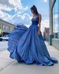 Ball Gown V-neck Glitter Floor-length Prom Dresses