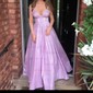 Ball Gown V-neck Glitter Floor-length Prom Dresses
