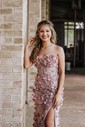 Mermaid Sweetheart Tulle 3D Floral Prom Dresses With Long Sleeves