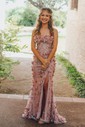Mermaid Sweetheart Tulle 3D Floral Prom Dresses With Long Sleeves