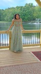 Ball Gown V-neck Tulle 3D Floral Prom Dresses
