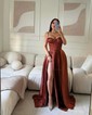 A-line Sweetheart Satin Floor-length Corset Prom Dresses