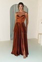 A-line Sweetheart Satin Floor-length Corset Prom Dresses
