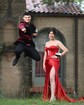 Sheath/Column Strapless Satin Cut Out Prom Dresses With Ruched