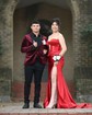 Sheath/Column Strapless Satin Cut Out Prom Dresses With Ruched