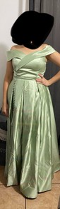 Ball Gown Off-the-shoulder Satin Prom Dresses With Ruched
