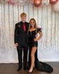 Mermaid V-neck Sparkly Sequin Prom Dresses With Appliques