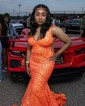 Mermaid V-neck Backless Sparkly Sequin Prom Dresses