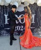 Mermaid V-neck Backless Sparkly Sequin Prom Dresses