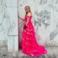 Ball Gown Sweetheart Tulle Tiered Prom Dresses With Appliques