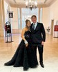 Ball Gown Strapless Tulle Tiered Prom Dresses With Appliques