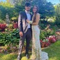 Sheath/Column V-neck Backless Sparkly Sequin Prom Dresses