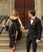 Ball Gown Off-the-shoulder Tulle Tiered Prom Dresses With Appliques