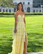 Ball Gown Strapless Chiffon Tiered Prom Dresses With Appliques