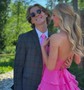 Ball Gown Strapless Chiffon Tiered Prom Dresses With Appliques