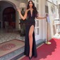 Black Mermaid Strapless Stretch Crepe Prom Dresses