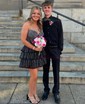 Corset Skater Satin Sweetheart Tiered Homecoming Dresses