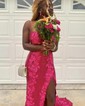 Sheath/Column Sweetheart Sparkly Sequin Prom Dresses With Floral