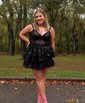 Corset Skater Appliques Tiered Homecoming Dresses