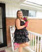 Corset Skater Appliques Tiered Homecoming Dresses