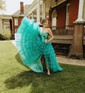 Ball Gown/Princess Sweetheart Tulle Sweep Train Prom Dresses With Tiered