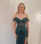 Sheath/Column Off-the-shoulder Sparkly Sequin Prom Dresses With Beading