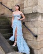 Ball Gown Off-the-shoulder Tulle Tiered Prom Dresses With Appliques