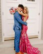 Mermaid V-neck Backless Sparkly Sequin Prom Dresses