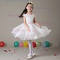 A-line Off-the-shoulder Organza Tea-length Beading Original Flower Girl Dresses