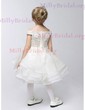 A-line Off-the-shoulder Organza Tea-length Beading Original Flower Girl Dresses