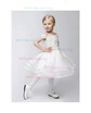 A-line Off-the-shoulder Organza Tea-length Beading Original Flower Girl Dresses
