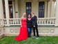 Black Ball Gown V-neck Tulle Prom Dresses With Appliques