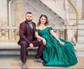 A-line Off-the-shoulder Satin Sweep Train Prom Dresses With Ruffles