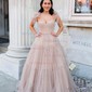 Ball Gown Sweetheart Tulle Ruffle Prom Dresses With Ruched