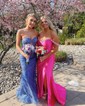 Black Mermaid Strapless Lace Prom Dresses With Beading