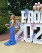 Black Mermaid Strapless Lace Prom Dresses With Beading