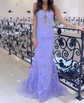 Black Mermaid Strapless Lace Prom Dresses With Beading