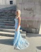 Black Mermaid Strapless Lace Prom Dresses With Beading