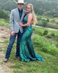 Mermaid V-neck Backless Sparkly Sequin Prom Dresses