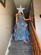 Princess Off-the-shoulder Tulle Ruffle Prom Dresses With Appliques