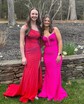Sheath/Column V-neck Jersey Beaded Prom Dresses