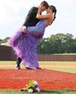 Sheath/Column V-neck Sparkly Sequin Prom Dresses With Feather