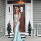 Mermaid Off-the-shoulder Satin Beaded Prom Dresse