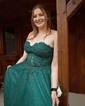 Ball Gown Strapless Tulle Corset Prom Dresses With Appliques