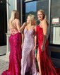 Mermaid Sweetheart Sparkly Sequin Prom Dresses With Appliques