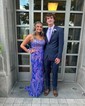 Mermaid Scoop Neck Sparkly Sequin Prom Dresses