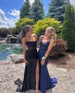 Mermaid Strapless Satin Corset Prom Dresses With Ruched